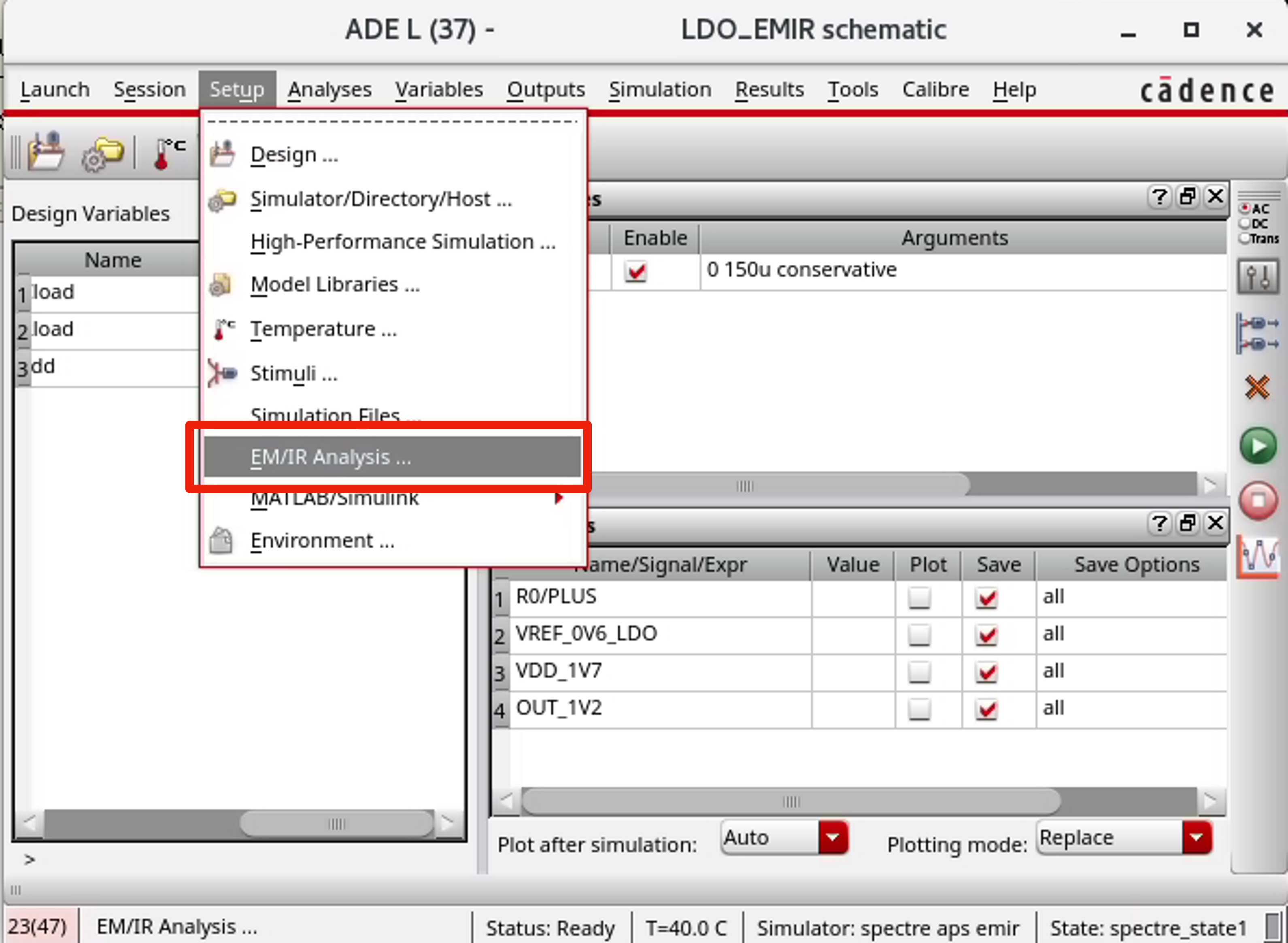 EMIR analysis settings1