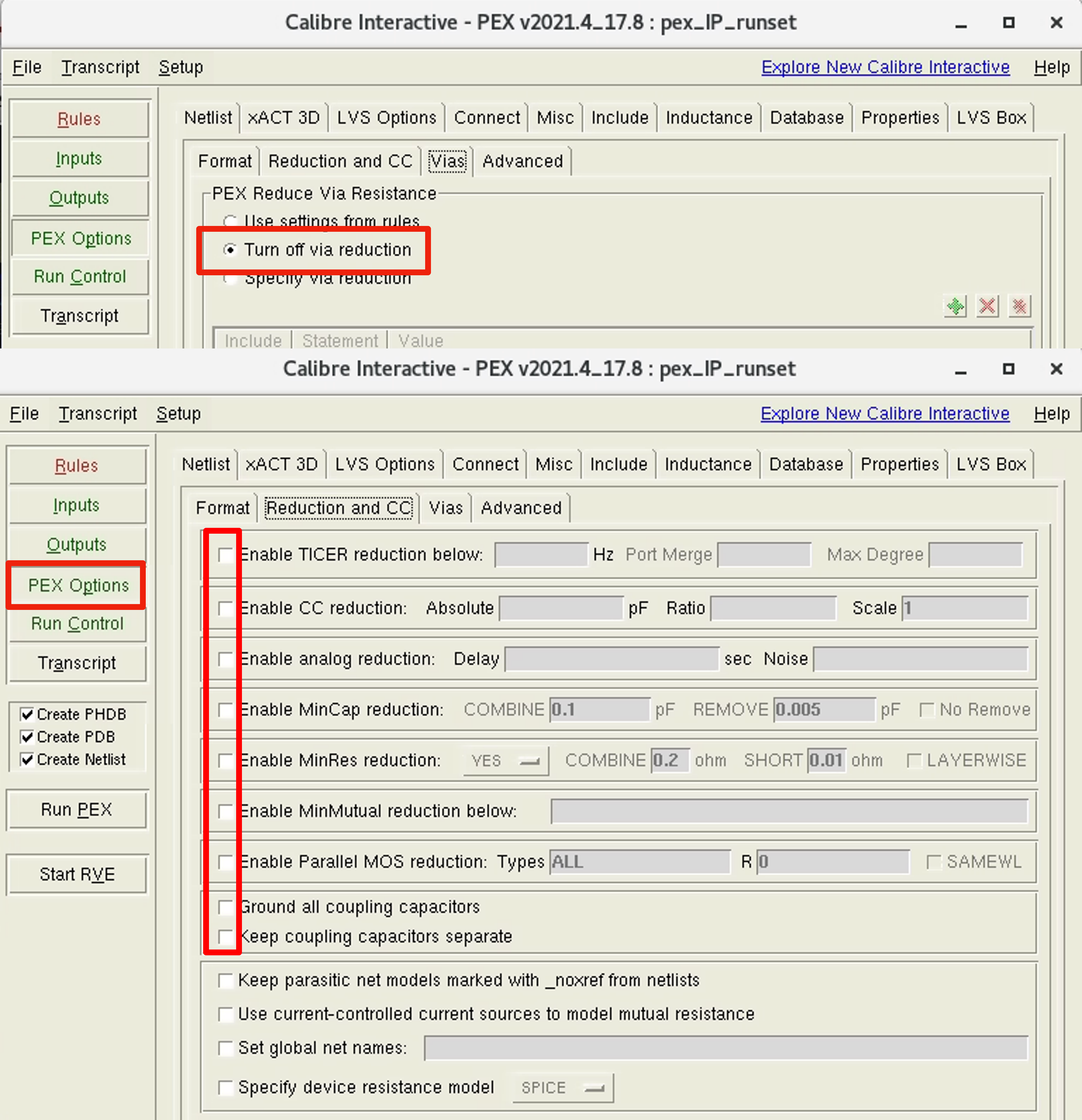 PEX reduction for EMIR analysis