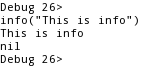 Output of the info() function