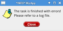 Example of an info message