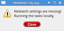 Example of a warning message