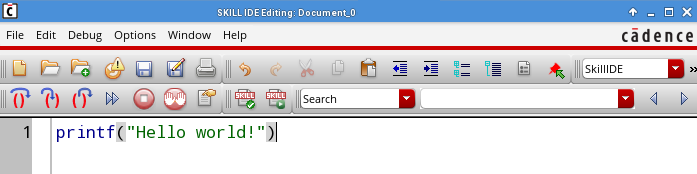 Hello World using SKILL