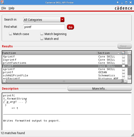 SKILL Documentation View
